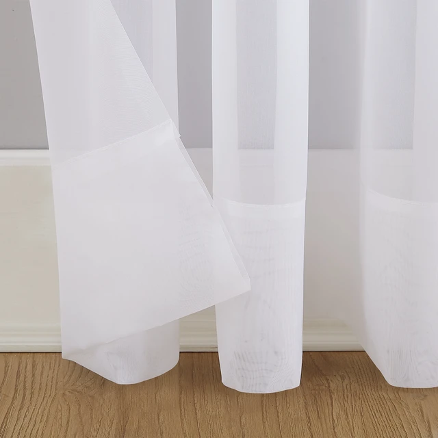 Alt view image 5 of 7 - Mainstays Marjorie 1-Panel Sheer Voile Rod Pocket Curtain, 59in x 63in, White
