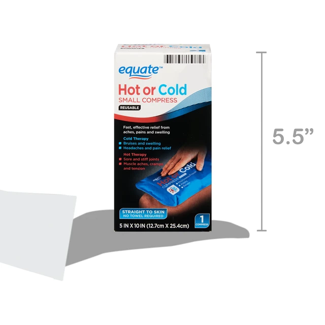 Alt view image 7 of 7 - Equate Reusable Hot or Cold Compress, 5"x10", 1 Count