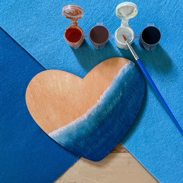Alt view image 3 of 6 - 5 Pack Hello Hobby Wooden Heart Shape, 0.07lbs