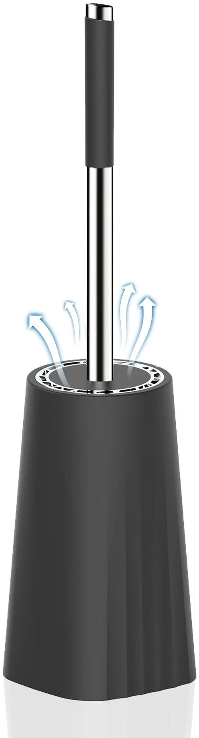 Main image of SetSail Toilet Brush, Compact Size Toilet Bowl Brush and Holder, Stainless Steel Handle, Durable Scrubbing Bristles, Splash-Proof