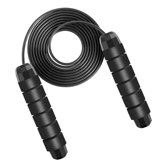 Alt view image 3 of 6 - Adjustable Tangle-Free Rapid Speed Jumping Rope with Ball Bearings for Women, Men, Kids Fitness Exercise at Home, School, Gym