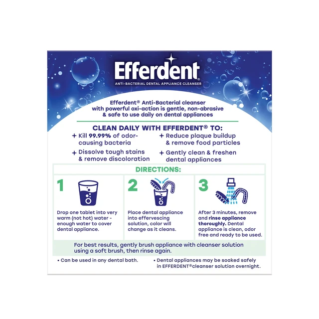 Alt view image 4 of 6 - Efferdent Denture Cleaner Tablets, Minty Fresh & Clean, 44 Count