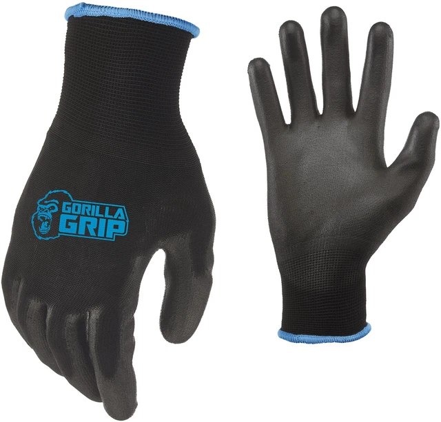 Main image of Gorilla Grip All-Purpose Gloves, Nylon, Large, Never-Slip Maximum-Grip