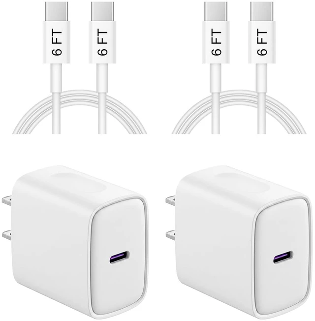 Main image of 20W USB C Fast Charger Block for iPhone 17 16 15 6FT