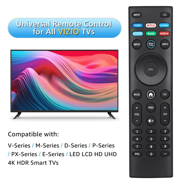 Alt view image 7 of 7 - VIZIO XRT140 Universal Remote Control Replacement for Smart TV