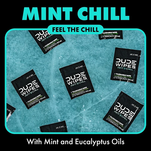Alt view image 3 of 6 - DUDE Wipes On-The-Go Mint Chill Adult Flushable Travel Wipes, 30 Count