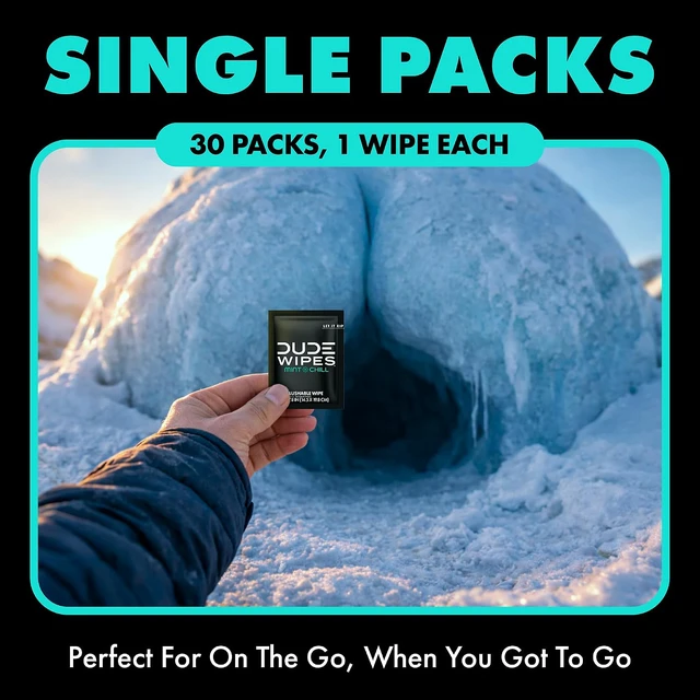 Alt view image 4 of 6 - DUDE Wipes On-The-Go Mint Chill Adult Flushable Travel Wipes, 30 Count