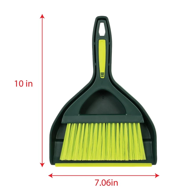 Alt view image 2 of 5 - Pine-Sol Mini Dustpan and Brush Set, Nesting Snap-On Design, Portable Compact, Green