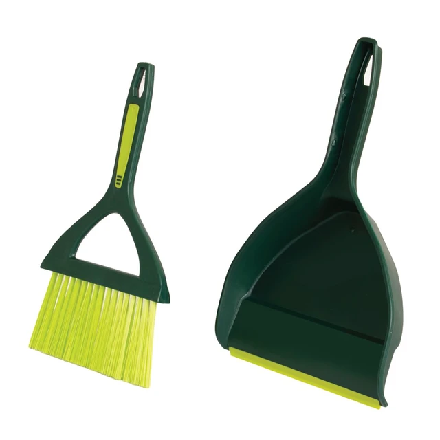 Alt view image 3 of 5 - Pine-Sol Mini Dustpan and Brush Set, Nesting Snap-On Design, Portable Compact, Green