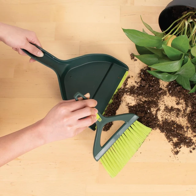 Alt view image 4 of 5 - Pine-Sol Mini Dustpan and Brush Set, Nesting Snap-On Design, Portable Compact, Green