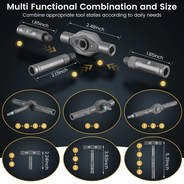 Alt view image 3 of 6 - Original Patented 24-in-1 Magnetic Ratchet Screwdriver Set with Precision Bits, Ergonomic Rotatable Handle, Storage Case