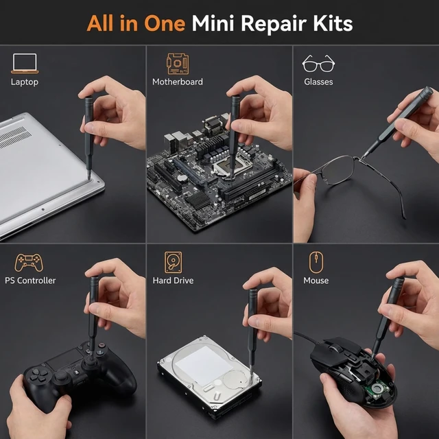 Alt view image 5 of 7 - 25-in-1 Precision Screwdriver Set, Magnetic Mini S2 Steel Repair Kit