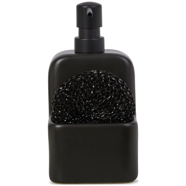 Alt view image 3 of 6 - Mainstays Ceramic Soap Dispenser with Sponge Caddy, Black