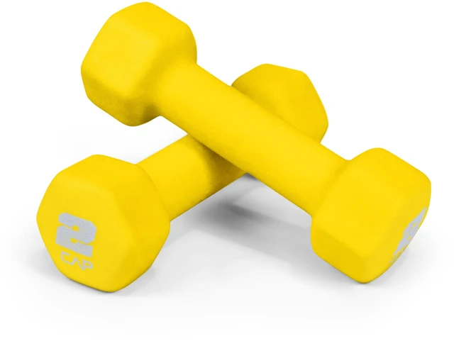Main image of CAP Barbell 2lb Yellow Neoprene Dumbbell Pair
