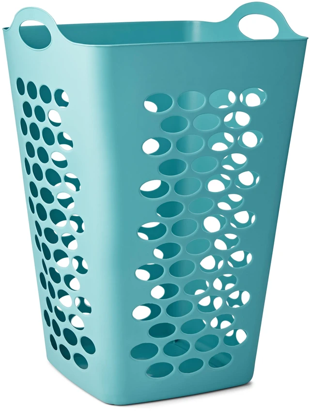 Main image of Mainstays 2 Bushel Flexible Square Laundry Hamper, Teal