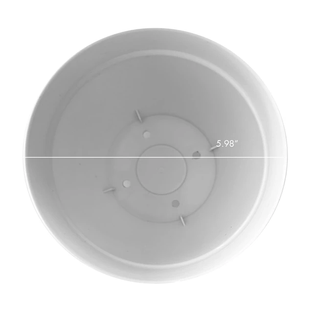 Alt view image 4 of 7 - Jacinto Recycled Plastic Planter, 6in Opening Diameter, Cream