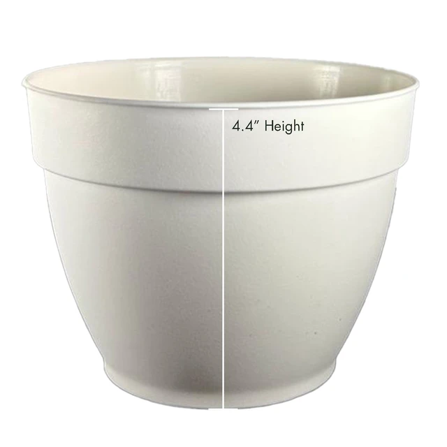 Alt view image 6 of 7 - Jacinto Recycled Plastic Planter, 6in Opening Diameter, Cream