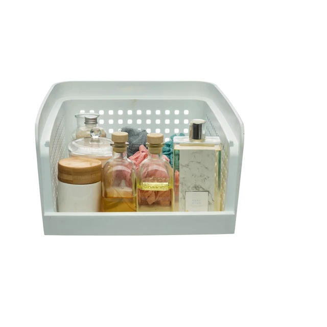 Alt view image 3 of 6 - Mainstays Open-Front Stackable Closet Storage Organizer Bin with Breathable Holes, White Plastic