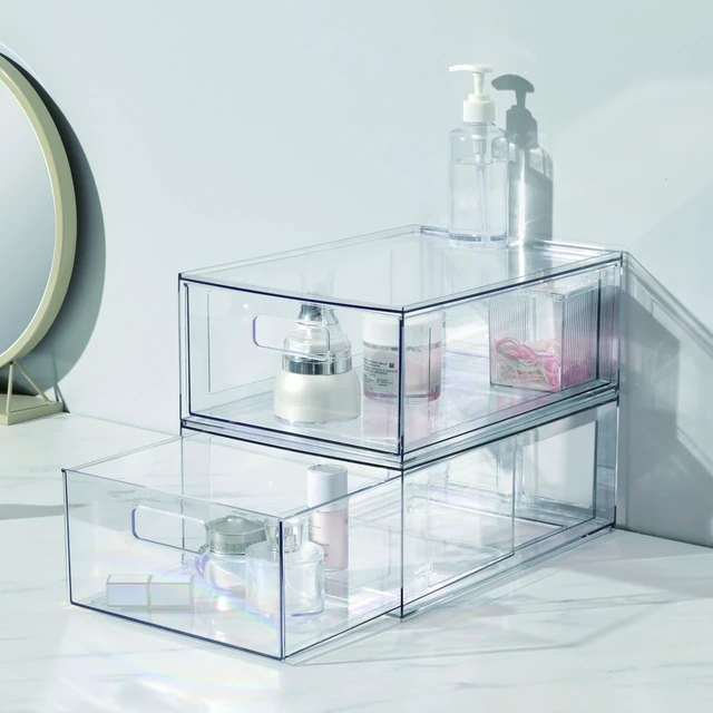 Alt view image 3 of 6 - Mainstays Small Clear Pull-Out Closet Drawer Organizer, 12.5x8.3x4.3in