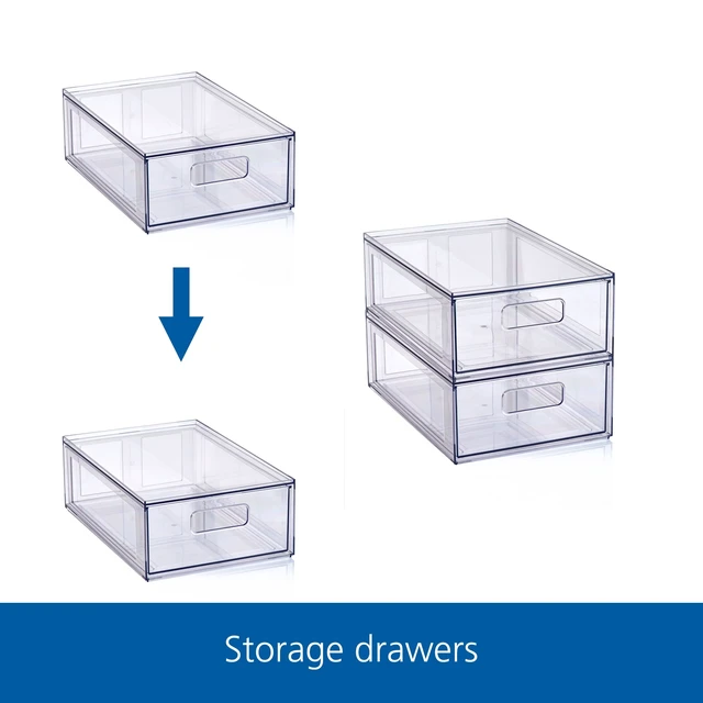 Alt view image 2 of 6 - Mainstays Small Clear Pull-Out Closet Drawer Organizer, 12.5x8.3x4.3in