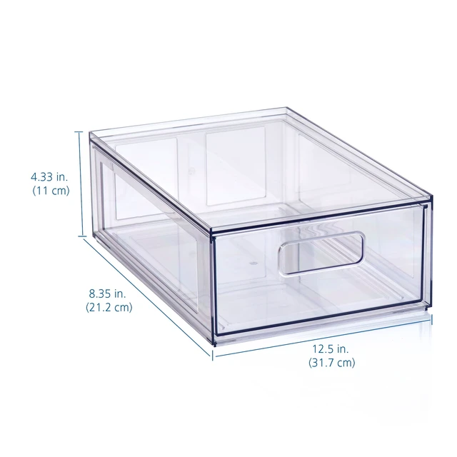 Alt view image 5 of 6 - Mainstays Small Clear Pull-Out Closet Drawer Organizer, 12.5x8.3x4.3in