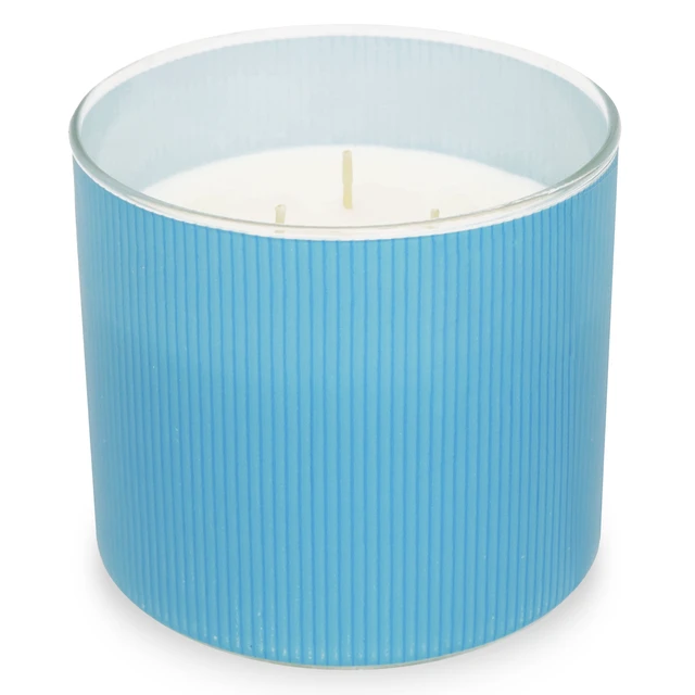 Alt view image 5 of 6 - Mainstays 3-Wick Textured Wrapped Candle, Coconut Coast Fragrance, 14 oz