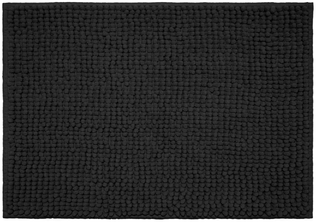 Main image of Mainstays Basic Chenille Noodle Bath Rug, Rich Black, 17 in x 24 in, 1 Piece
