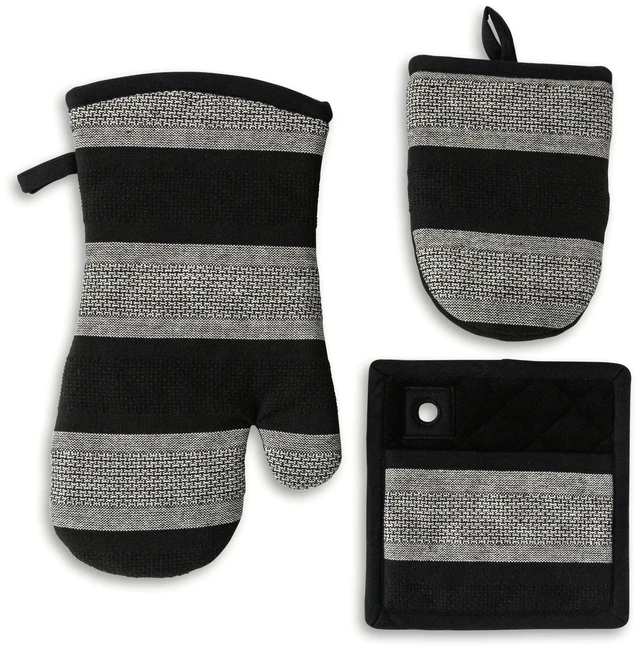 Main image of Thyme & Table Kitchen Set - Oven Mitt, Potholder, Mini Mitt, Bold Stripe