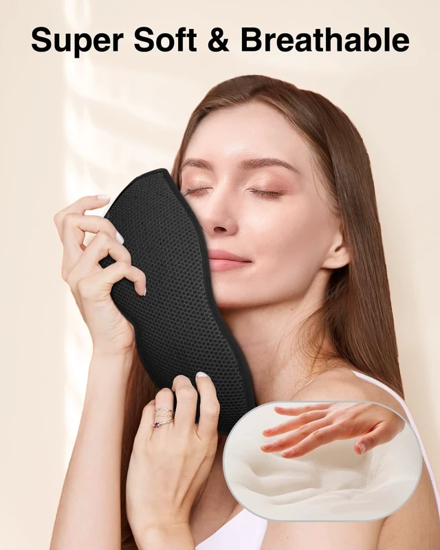 Alt view image 4 of 6 - MABAO Sleep Mask for Side Sleeper, Women and Men, Black