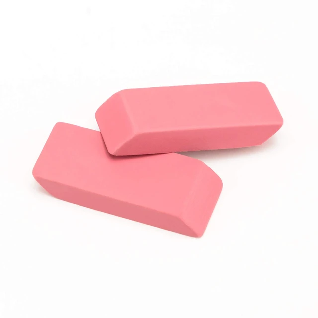 Alt view image 2 of 5 - Amazon Basics Rectangular Erasers, Pink, 24 Count