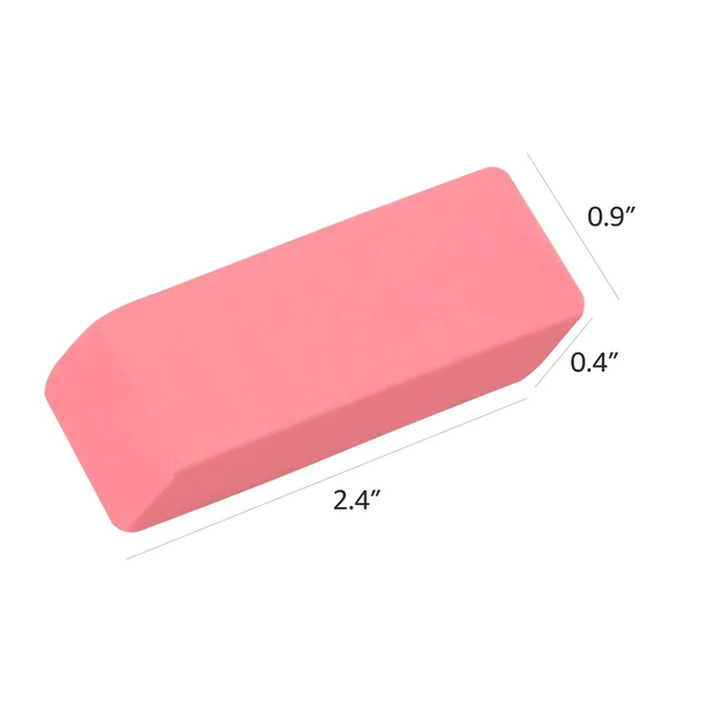 Alt view image 3 of 5 - Amazon Basics Rectangular Erasers, Pink, 24 Count