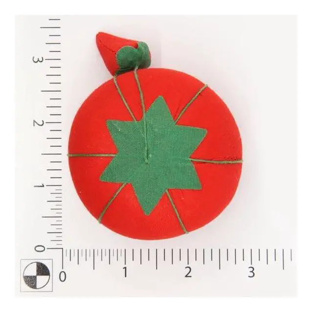 Alt view image 6 of 6 - Red Tomato Pin Cushion, Needle Storage Holder with Emery Strawberry for Sewing Quilting Crafts