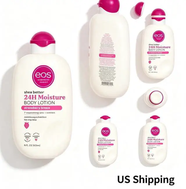 Main image of Vegan Hypoallergenic Body Moisturizer, Strawberry Pink Sugar Vanilla Cream Fragrance for Daily Body Care