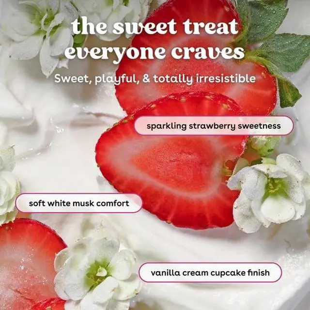Alt view image 5 of 7 - Vegan Hypoallergenic Body Moisturizer, Strawberry Pink Sugar Vanilla Cream Fragrance for Daily Body Care