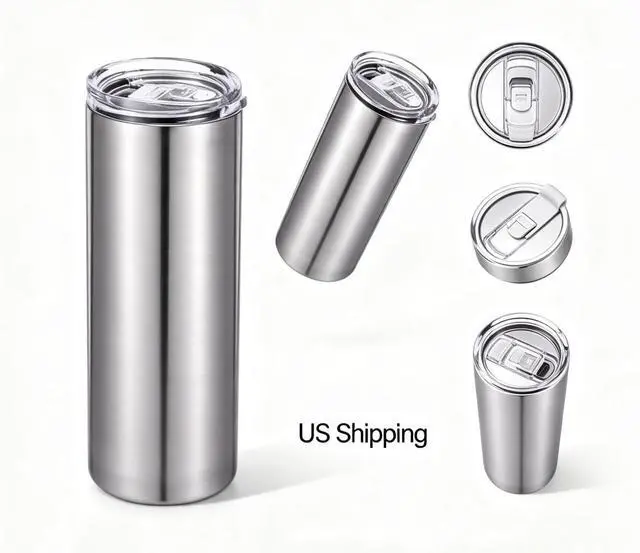 Main image of Vacuum Insulated Stainless Steel Travel Tumbler 25oz, SpashResistant Slider Lid for Cold Drinks