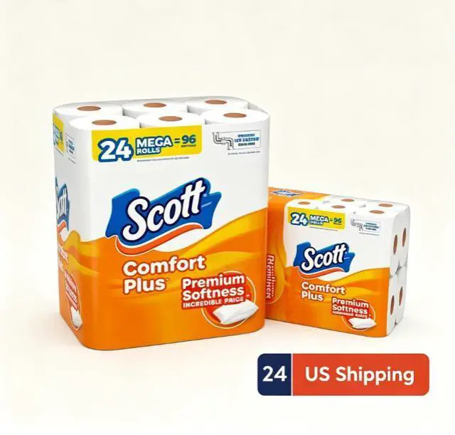 Main image of Strong Soft Bath Tissue, Mega Roll Bulk Pack for Reliable Everyday Bathroom Cleaning