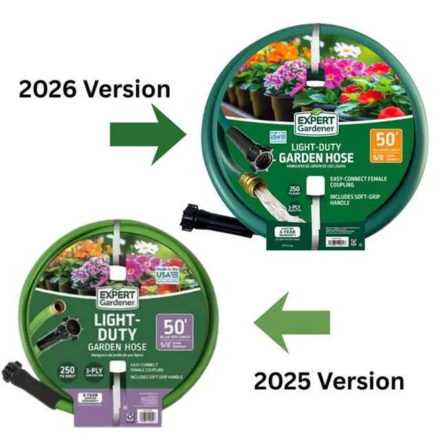 Alt view image 5 of 6 - WeatherResistant Outdoor Water Hose, 250 PSI Burst Strength for Lawn & Garden Watering