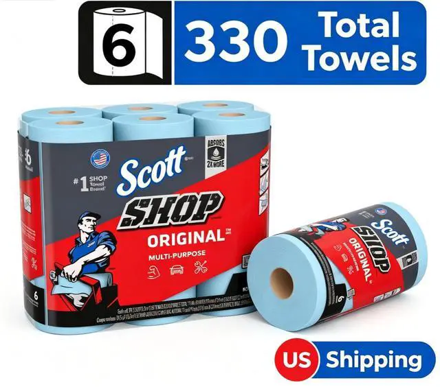 Main image of HeavyDuty Absorbent Workshop Towels, 1320 Total Count for Home, Garage and Automotive Maintenance