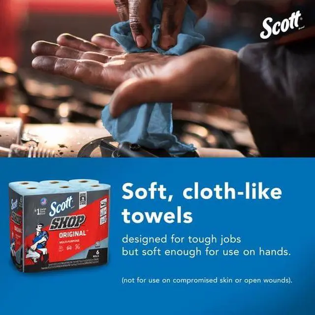 Alt view image 2 of 6 - HeavyDuty Absorbent Workshop Towels, 1320 Total Count for Home, Garage and Automotive Maintenance