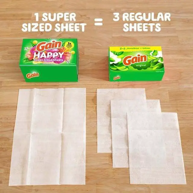 Alt view image 4 of 5 - Happy Scent Laundry Dryer Sheets, Equals 3 Regular Sheets, Softens Fabric Reduces Wrinkles & Static Cling