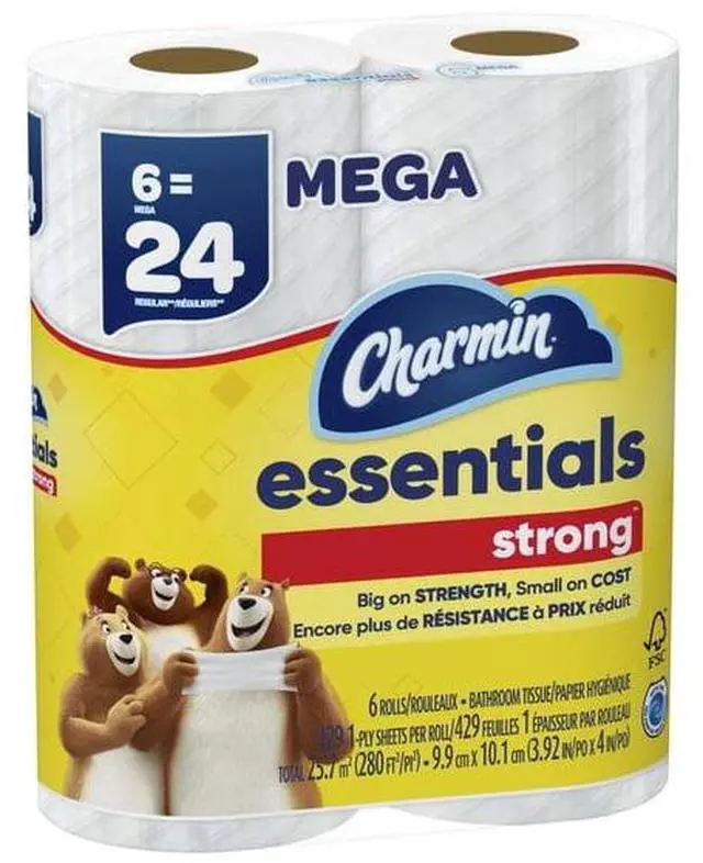 Alt view image 2 of 4 - 1Ply HighStrength Bathroom Tissue, LongLasting Mega Rolls Balances Durability and BudgetFriendly Value