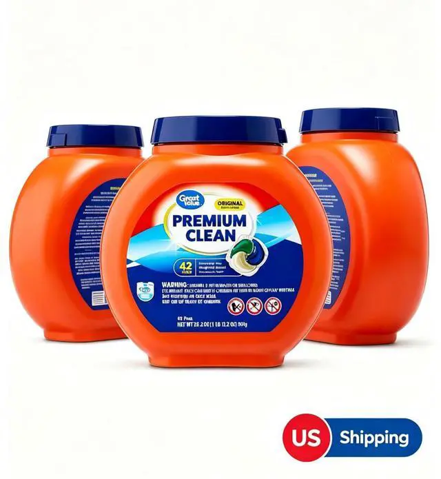 Main image of Premium Clean TripleChamber Laundry Detergent Pacs 42Count, Whitening & Color Protection Original Scent