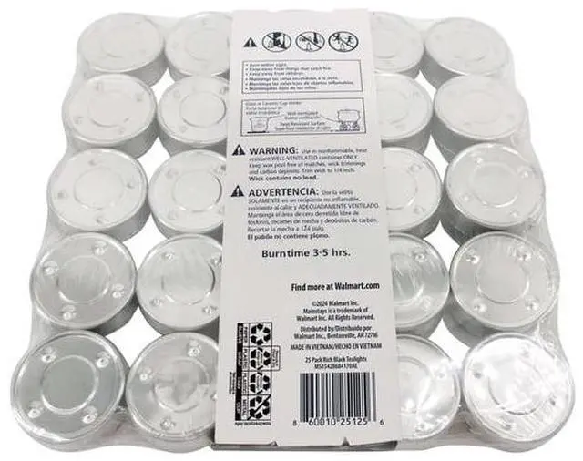 Alt view image 2 of 4 - 25Count Unscented Tealight Candles, Palm Wax Cotton Wicks, 3Hour Burn Time for Indoor & Outdoor Lighting