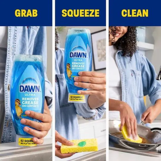 Alt view image 4 of 4 - MultiPurpose Dish Liquid, FastActing Grease Removal, SqueezeStyle Bottle for Dishes, Stain PreTreatment & Home Cleaning