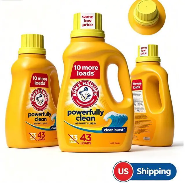 Main image of Concentrated Scented Washing Detergent, Targets Dirt & Odors for Light, Dark and Colored Fabrics Household Laundry