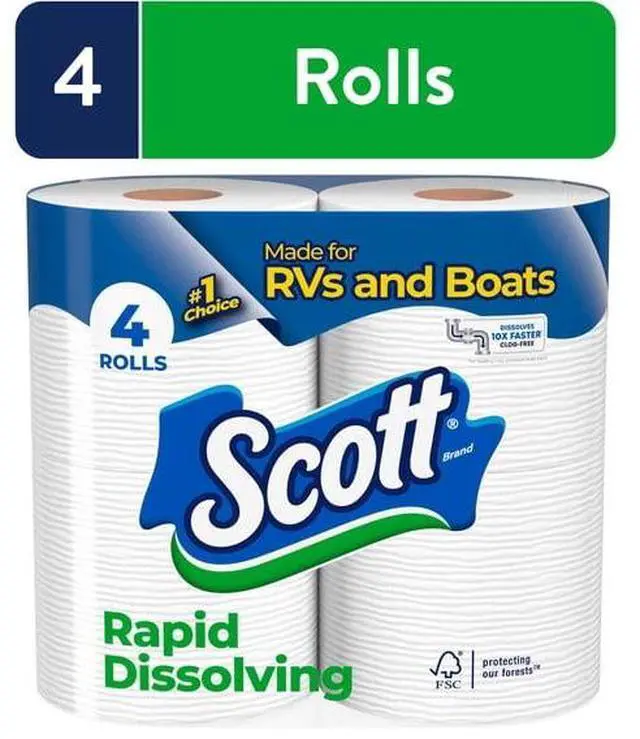 Alt view image 3 of 5 - FastDissolve Bathroom Tissue, 231 Sheets Per Roll, Breaks Down 10X Faster for Household Plumbing Safety