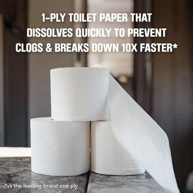Alt view image 5 of 5 - FastDissolve Bathroom Tissue, 231 Sheets Per Roll, Breaks Down 10X Faster for Household Plumbing Safety