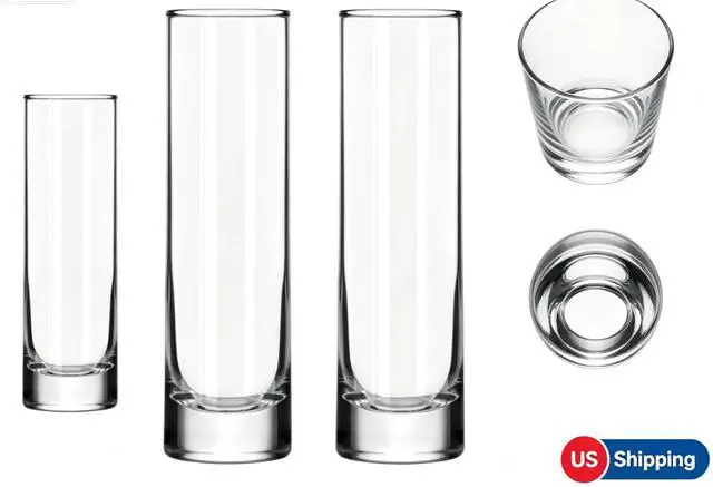 Main image of Clear Glass Cylinder Bud Vase 7.5 Inch, LeadFree Glass, Modern Minimalist Decor Vase for Flowers and Floating Candles