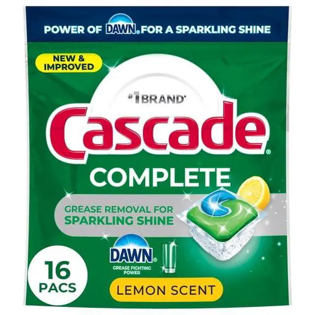 Alt view image 5 of 5 - Complete ActionPacs Dishwasher Pods, PhosphateFree With GreaseFighting Power, PipeSafe Tabs for Hard Water & Old Machines