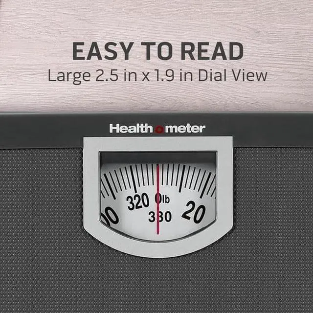 Alt view image 6 of 6 - Analog Mechanical Bathroom Weight Scale, 0.2Lb Precise Increments, NonSkid Feet Compact 10.5×10.4 Inch Home Weighing Scale